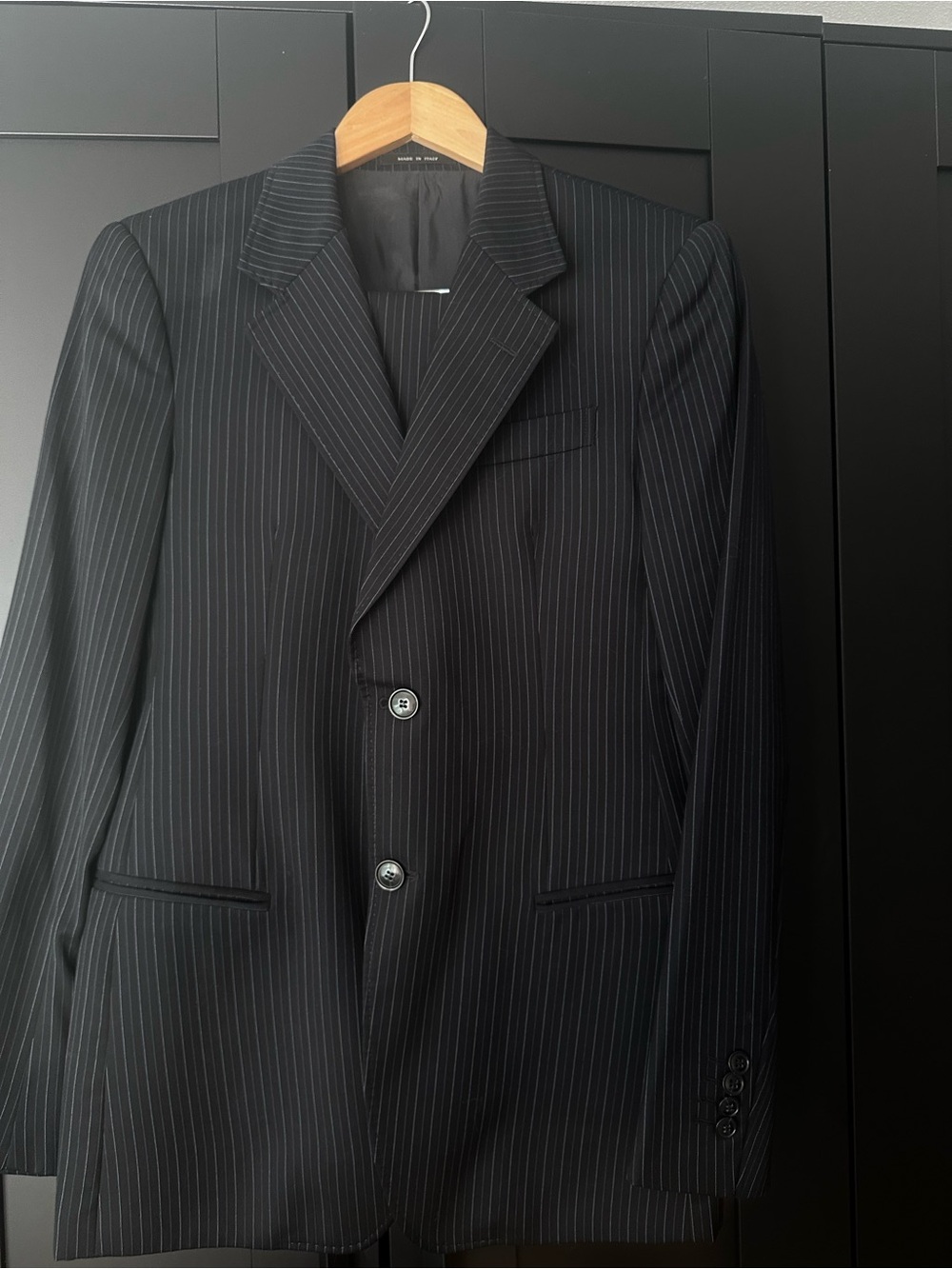 Emporio Armani Black Pinstripe two piece suit
